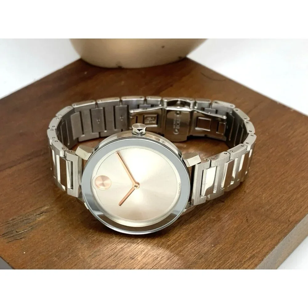 Movado Women's Watch 3600647 Bold Swiss Quartz Silver Dial Stainless Steel 34mm